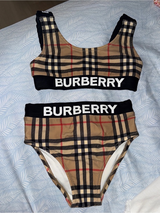 Burberry Other - Burberry Black and Beige Trim Logo Bikini